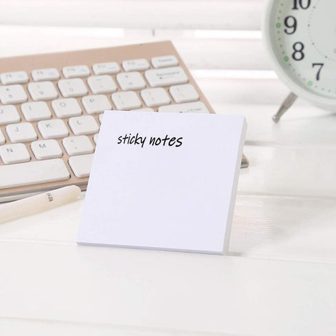 Sticky Notes 3"×3", 12 Pads Self-Stick Notes, 100 Sheets/Pad, Post Notes for Study, Work, Daily Life (White & Brown)