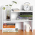 infini Desktop Bookshelf Desktop Shelf Office Storage Rack Desktop Bookshelf Wooden Adjustable Display Shelf Multifunctional Creative Small Bookshelf Organizer (White) by infini