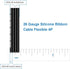 BNTECHGO 26 Gauge Silicone Ribbon Cable, Flexible 4P Black 50 ft Flat Cable, 26 AWG Stranded Tinned Copper Wire