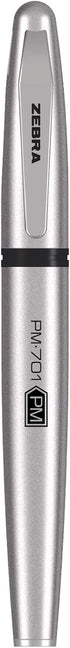 Zebra Pen PM-701 Permanent Marker, Fine Bullet Tip, Black Ink, Refillable, Stainless Steel Barrel, 1-Pack