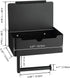 Toprema Matte Black Toilet Paper Holder Tissue Roll Hanger with Shelf Flushable Wipes Dispenser Storage Box Large