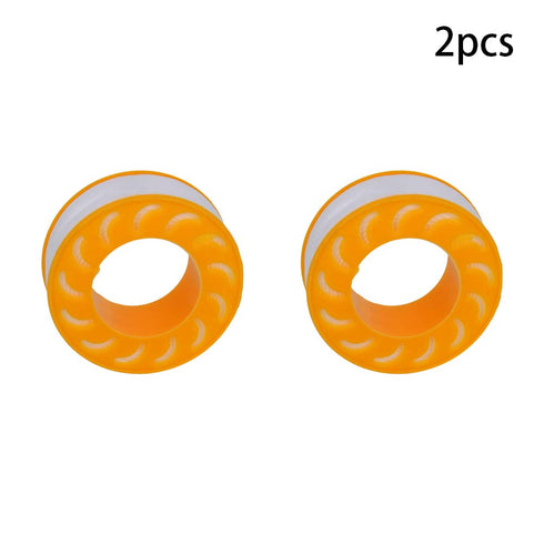 Othmro 2Pcs PTFE Industrial Sealant Tape 0.63inch Width 3.93mil Thick 630inch Length Plumbing Tape Pipe Tape PTFE Pipe Sealant Tape Industrial Thread Sealants Teflon Tape for Plumbers White Orange