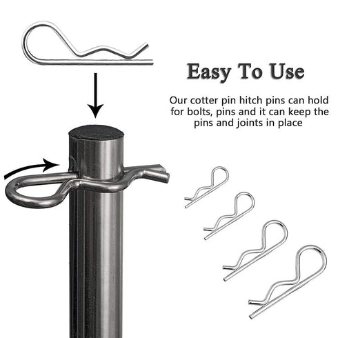 Dia: 7/16 x 2-1/2in Length Adjustable Clevis Pin, 8-Hole Pin Universal Clevis Pins, Fastener for Farming Machine