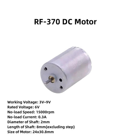RNUDBLSK 3V3.7V6V7.4V12V24V RF-370/-25117B/14400 RK-370CA-18220 Model(RF-370-25117B) DC Motor Slience DIY Toy Car/Boat
