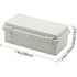 Zulkit Junction Box, ABS Plastic Dustproof Waterproof IP65 Electrical Boxes with 2 Cable Glands, 7.9 x 3.9 x 2.8 inch