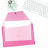 JAM PAPER Plastic Envelopes with Snap Closure, Legal Booklet 9 3/4 x 14 1/2, Fuchsia Pink, 3/Pack
