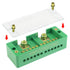 WMYCONGCONG 660V 30A Single Phase Metering Box, 2 Inlet 12 Outlet Power Distribution Terminal Block