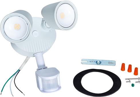 Topaz 24 4000K, Dual Head LED Security Light with Motion Sensor, Watt, White