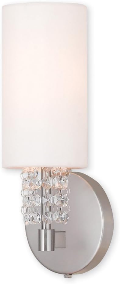 Livex 51030-91 Transitional One Light Wall Sconce from Carlisle Collection in Pwt,