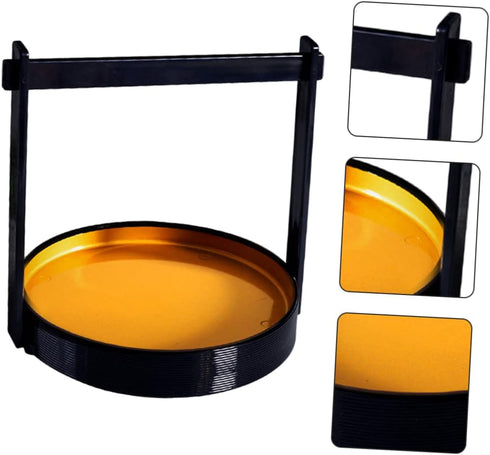 ULTECHNOVO Handheld Sushi Tray Round Plastic Sashimi Serving Dish Creative Food Display for Snacks and Sushi