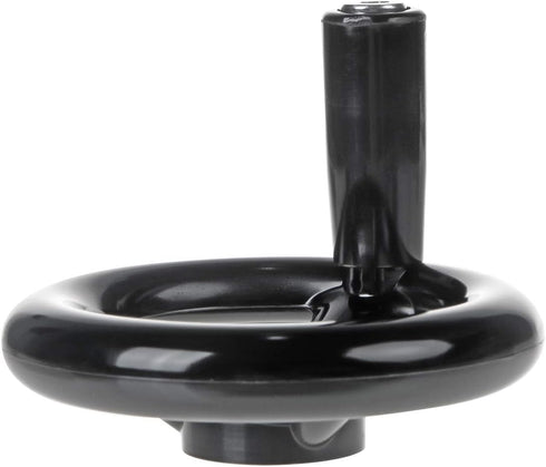 YXQ 3.94'' Hand Wheel Black with Revolving Handle, 3 Spoked Round Handwheel for Milling Machine, 12mm Hole