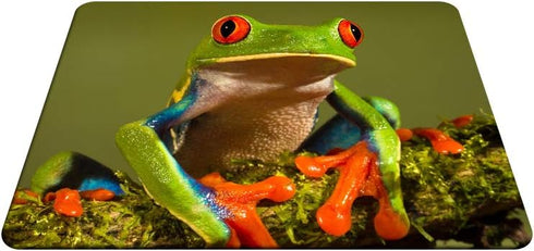 Frog Gaming Mousepad Cute Tree Frog Green Wild Animal Mouse Pad for Computer Desk Office
