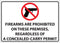 ZING 2826A Concealed Carry Sign, Firearms Prohibited, 10" H x 14" W, Recycled Aluminum