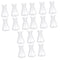 18 Pcs Clear Plastic Erlenmeyer Flasks, 50ml Science Beakers for Kids Experiment, Plastic Bottles, Strainer Triangle