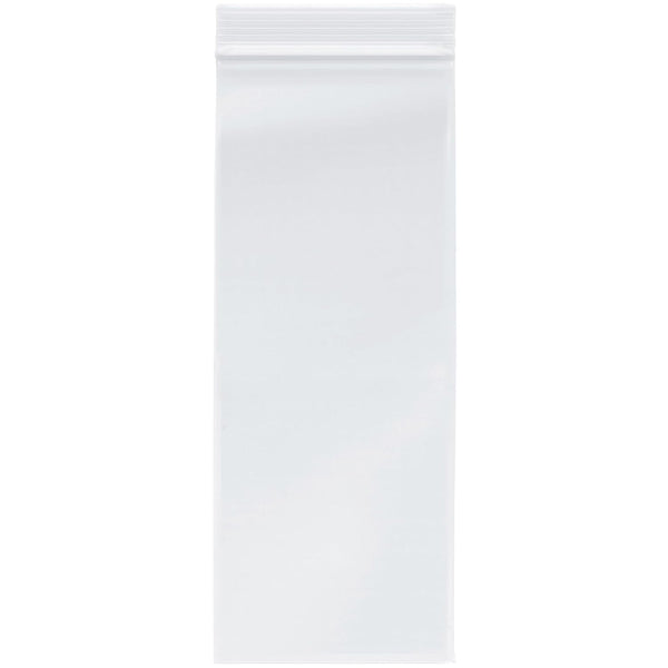 Plymor 4" x 10" Zipper Reclosable Plastic Bags, 2 Mil (Pack of 100)