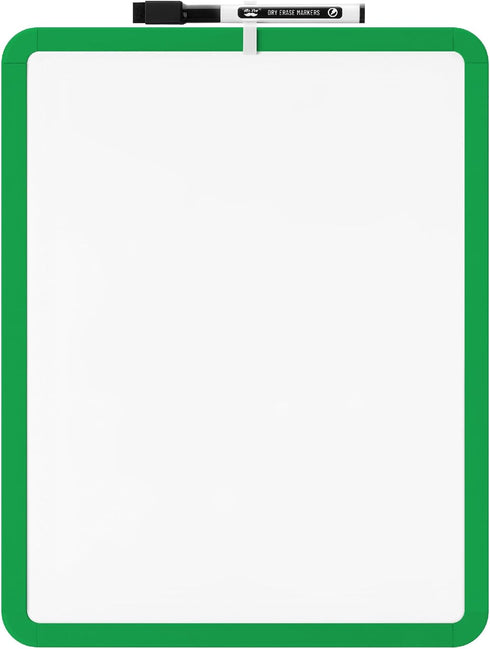 Mr. Pen Dry Erase Board - 14” x 11” Small White Board with Black Marker, Green Frame