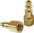 10PCS 1/4 Inch NPT Female Industrial Air Hose Quick Connect Plug, Brass Finish Pneumatic Coupler Fitting Adapter