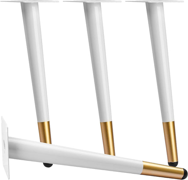 TCHOSUZ 12 Inch / 30cm Metal Furniture Legs, Heavy Duty Tapered Table Sofa
