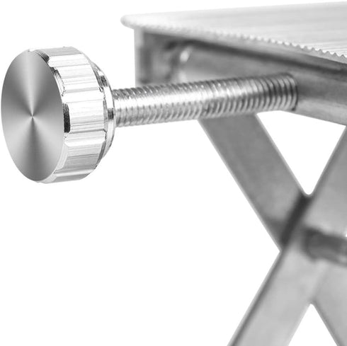Lab Scissors Jack: Adjustable Stable Aluminum Alloy Lifting Platform with Black Hand Wheel for Laboratory