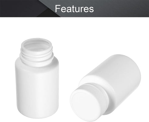 Othmro 10Pcs 2.7oz PE Plastic Bottles, 80ml Wide Mouth Storage Bottles with Cap for Lab Chemical Reagent
