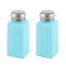 uxcell Metal Cap Plastic Lab Press Pumping Liquid Bottle Dispenser, 250ml, 2pcs Blue