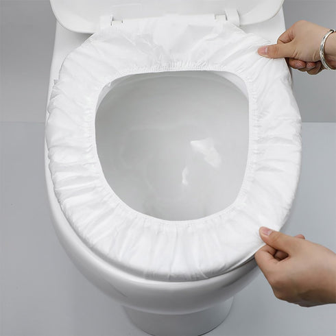 Generic 6 PCS Disposable Portable Toilet Seat Mats Non Woven Toilet Seat Cover for Travel and Hotel