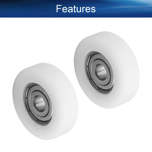 Yinpecly 4Pcs 626Z Plastic Roller Idler Bearing, Sliding Door Pulley Wheel for Furniture, Hardware Accessories