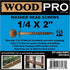 ST14X2-50PC 1/4-Inch by 2-Inch Round Washer Head Exterior Wood Screws, 50-Pack, Gold