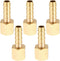 LTWFITTING Brass Coupler Fitting - 1/4-Inch Hose Barb x 1/8-Inch Female NPT Fuel Water (Pack of 5)