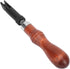 V Type Push Groover, Adjustable Wood Handle Leather Craft Tool for Professional Leather Workers