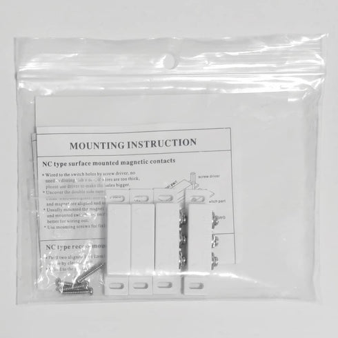 2 Sets NO&NC Magnetic Switch Door Contact Sensor, Surface Mounted
