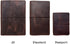 newestor Travelers Notebook Cover, Passport Size with Inner Pockets, Card Slots, and Pen Holder, Dark Brown
