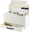 BLU MONACO Mail Organizer for Home, White Wooden Desk Bill Organizer with Drawer for Kitchen Countertop