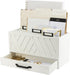 BLU MONACO Mail Organizer for Home, White Wooden Desk Bill Organizer with Drawer for Kitchen Countertop