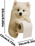 Generic 3D Dog Paper Towel Rack, Wall Mount Resin Dog Shaped Toilet Roll Holder, Funny Animal Paper Towel Holder