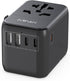 MINIX 35W Universal Travel Adapter, 6 in 1 International Power Plug with 3 USB C & 2 USB A Ports for 180+ Countries