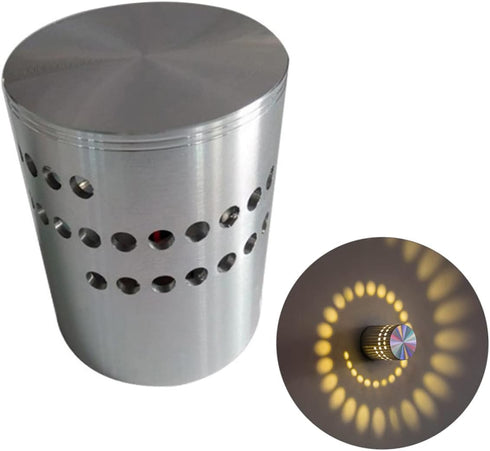 1W DOITOOL Modern Spiral LED Wall Sconce Yellow Light for KTV Atmosphere