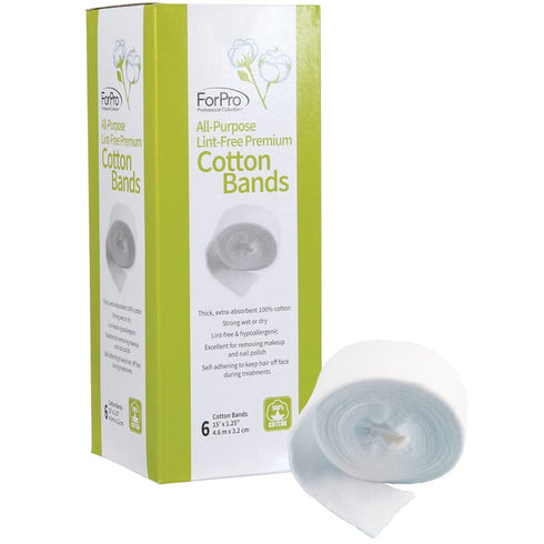 ForPro Professional Collection All-Purpose Lint-Free Premium Cotton Bands, 6-Count Pack