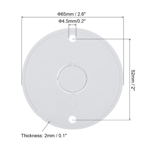 MECCANIXITY PVC Conduit Lid Round Junction Box Cover 4.5mm Hole Dia Waterproof for Conduit Box Pack of 20