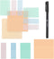 Mr. Pen Transparent Sticky Notes, 200 pcs, Pastel Colors, See Through Sticky Notes for Annotation and Bible Journaling.