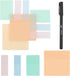 Mr. Pen Transparent Sticky Notes, 200 pcs, Pastel Colors, See Through Sticky Notes for Annotation and Bible Journaling.