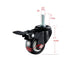 1.5in M8x25 4) Heavy Duty Swivel Caster with Threaded Bar, Nut Spacer, for Shopping Carts, Workbenches and Furniture