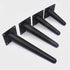 HZEPDVT 4 Pieces(12cm) Matte Black Straight Cone Bedside Table heightened Foot pad Sofa Foot Coffee Table Foot Bathroom