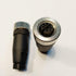2Pcs M12 4 Pin Female Connector, 12mm A Code Industrial Circular Connector, IP67 250V 4A AC/DC