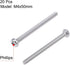 uxcell M4x50mm Machine Screws - Pan Phillips Cross Head Stainless Steel Fasteners, 20Pcs
