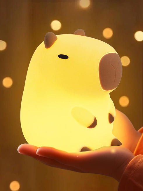 YuanDian Capybara Night Light - Adorable Silicone Lamp for Kids, Babies, Adults