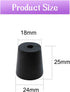 YXQ Rubber Conical Plugs 18mm to 24mm, with 6 Black Conical Laboratory Sealed Rubber Plugs for Perforated Test Tubes