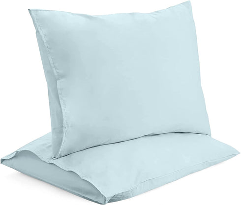 Circles Home Premium Sateen Pillow Envelope, 300TC, Standard Size, Blue