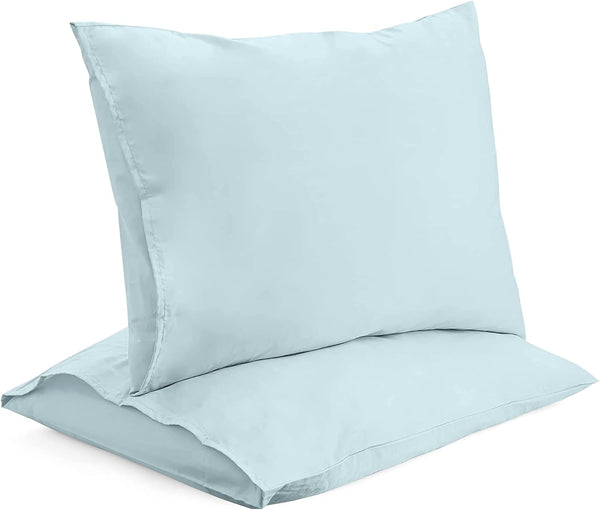 Circles Home Premium Sateen Pillow Envelope, 300TC, Standard Size, Blue