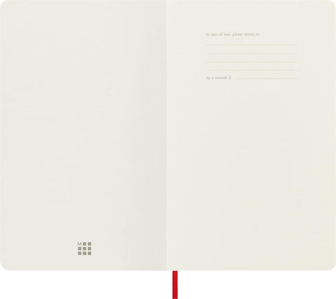 Moleskine Classic Notebook, Soft Cover, Large Ruled/Lined, Scarlet Red, 5" x 8.25", 192 Pages